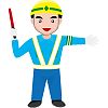 交通整理のイラスト