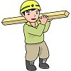 木材を運ぶのイラスト