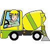 ミキサー車のイラスト