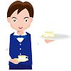 ウエイターのイラスト