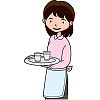 ウエイトレスのイラスト