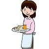 ウエイトレスのイラスト
