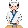 包丁研ぎのイラスト