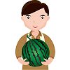 スイカのイラスト