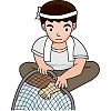 漁網のイラスト