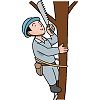 枝打ちのイラスト