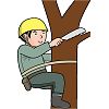 枝打ちのイラスト