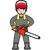 チェーンソーのイラスト