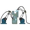 溶接ロボットのイラスト