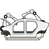 自動車工場のイラスト