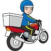 バイク便のイラスト