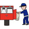 郵便回収のイラスト