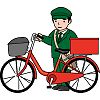 郵便自転車のイラスト