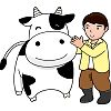 乳牛のイラスト