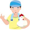 鶏と卵のイラスト
