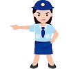 女性警官のイラスト