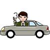 覆面パトカーのイラスト