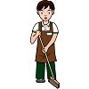 店内清掃のイラスト