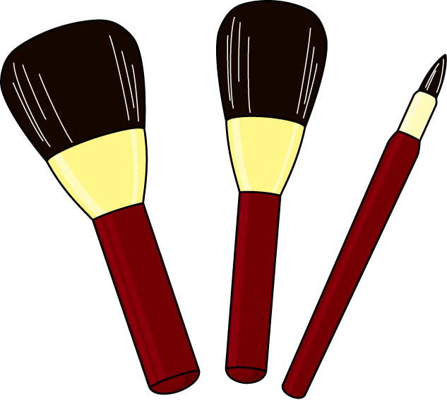 化粧10-化粧ブラシ イラスト