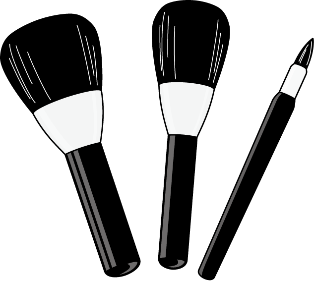 化粧10-化粧ブラシ イラスト