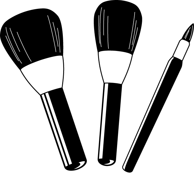 化粧10-化粧ブラシ イラスト