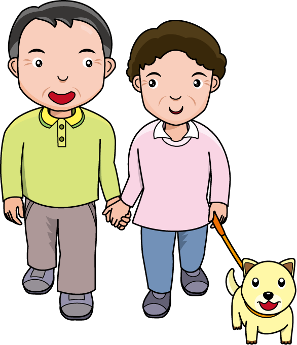 散歩10-散歩する人物イラスト