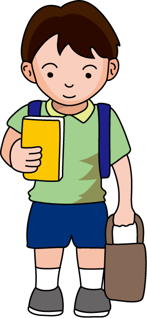 登下校・休憩時間No03男子児童 イラスト