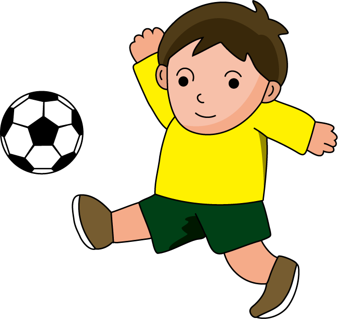 登下校・休憩時間No10サッカーイラスト