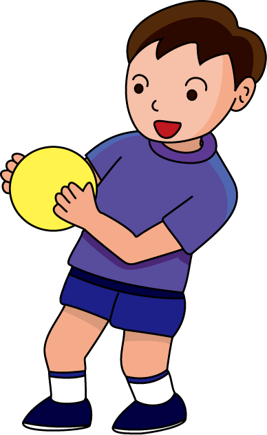 登下校・休憩時間No15ドッジボールイラスト