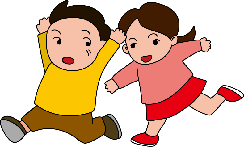 登下校・休憩時間No17鬼ごっこイラスト