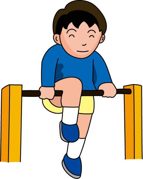 登下校・休憩時間No19鉄棒イラスト