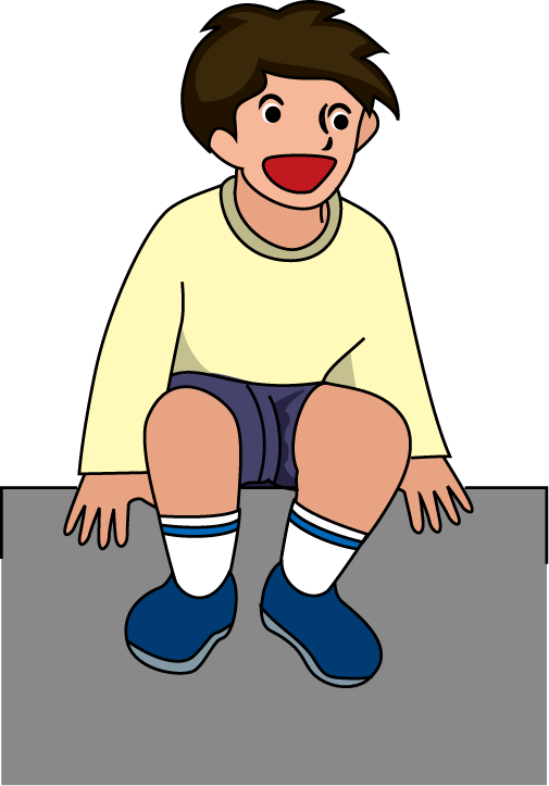 登下校・休憩時間No25腰掛けイラスト