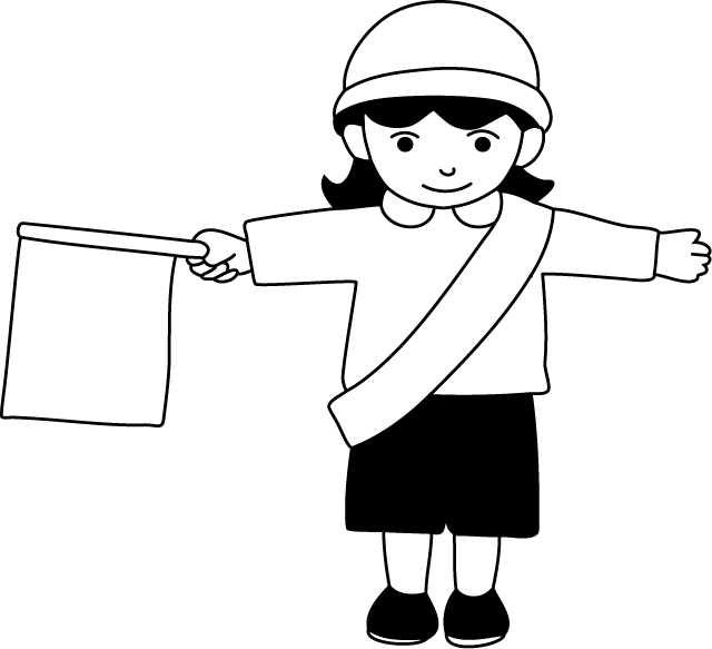 登下校・休憩時間No09登校当番イラスト