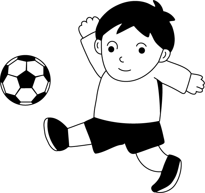 登下校・休憩時間No10サッカーイラスト