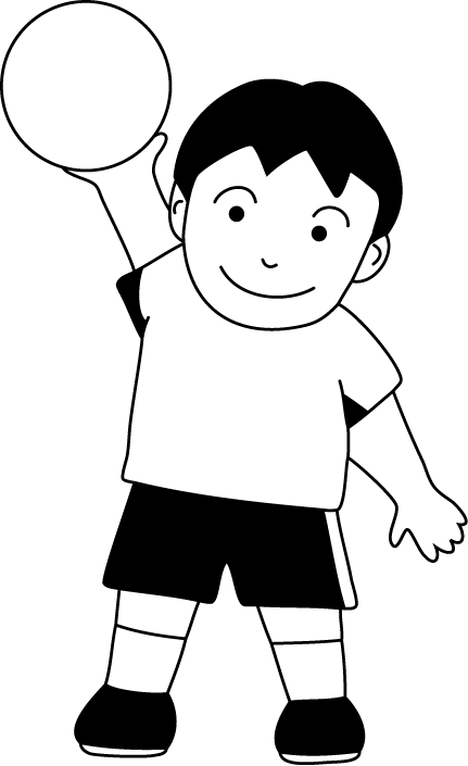 登下校・休憩時間No13ボールイラスト