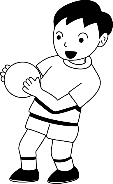 登下校・休憩時間No15ドッジボールイラスト