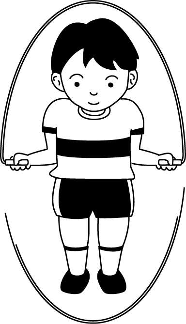 登下校・休憩時間No22縄跳びイラスト