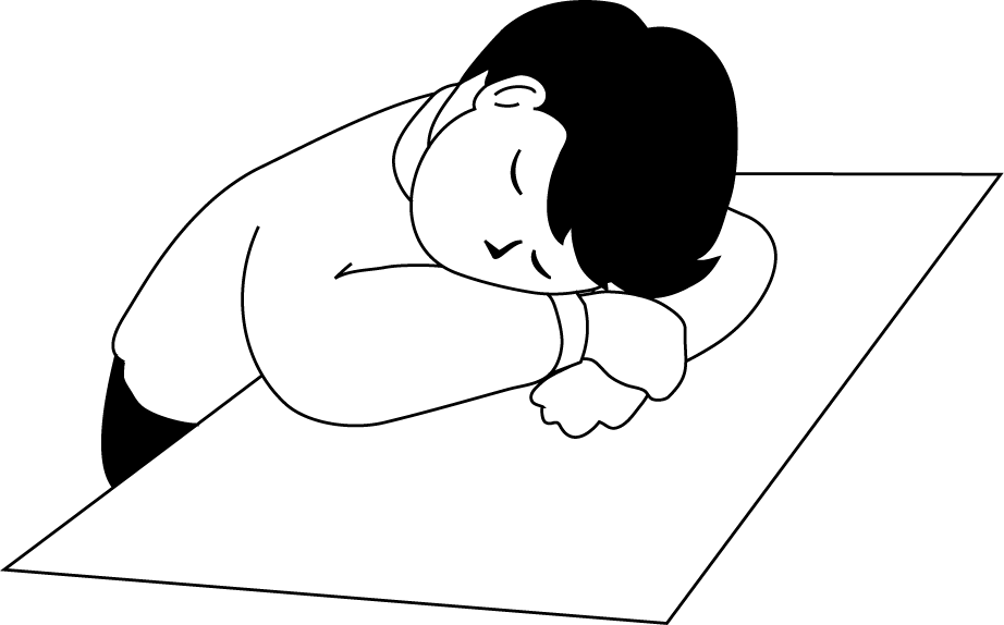登下校・休憩時間No24昼寝イラスト