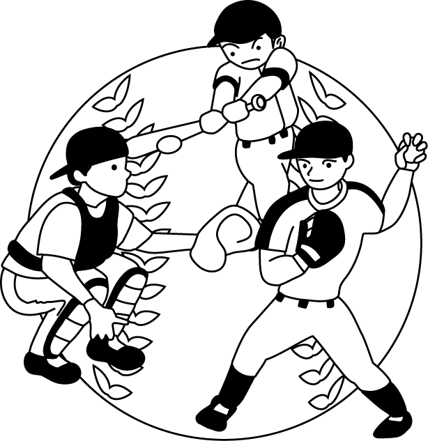 クラブ1　No06野球部イラスト