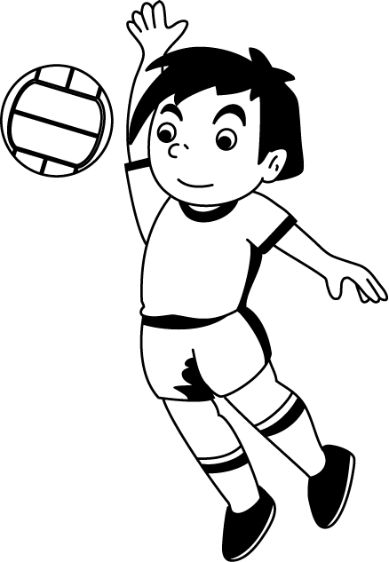 クラブ1　No09バレーボールイラスト