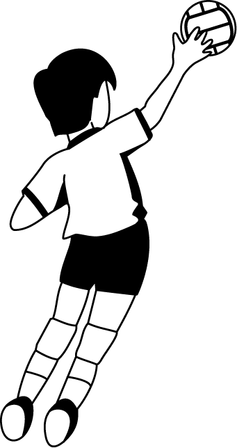 クラブ1　No10バレーボールイラスト