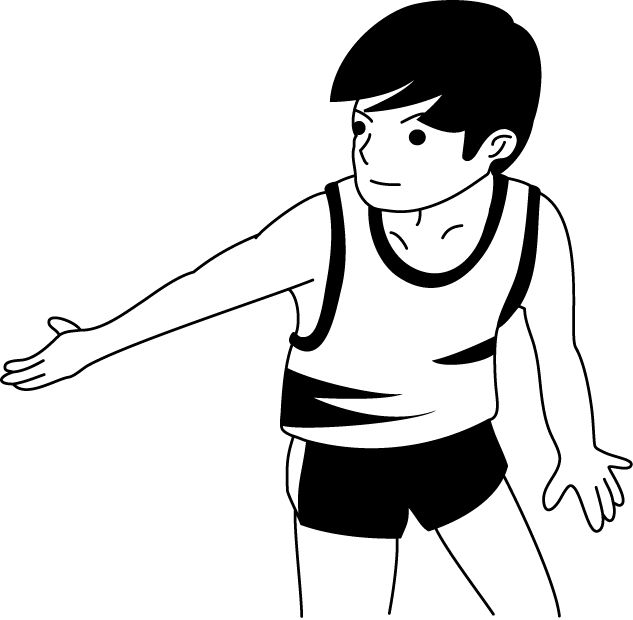 クラブ1　No22バトンタッチイラスト