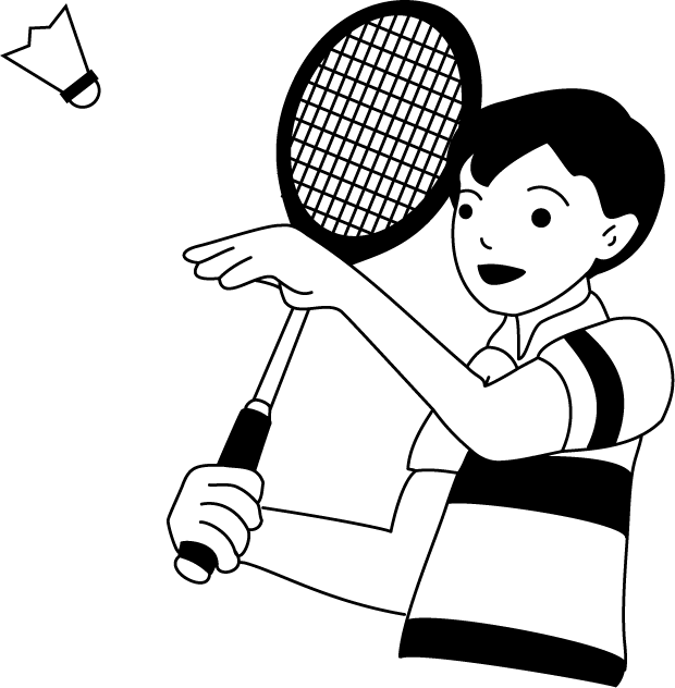 クラブ2　No03バトミントンイラスト