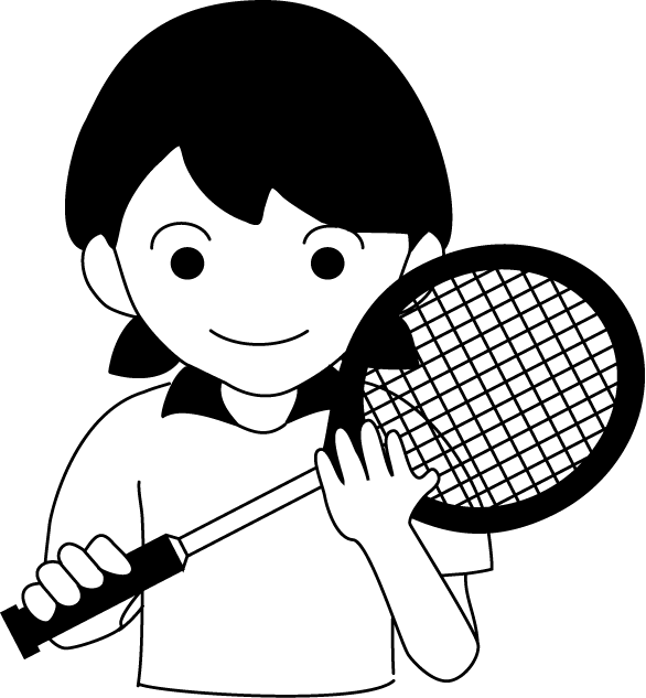 クラブ2　No04バトミントンイラスト