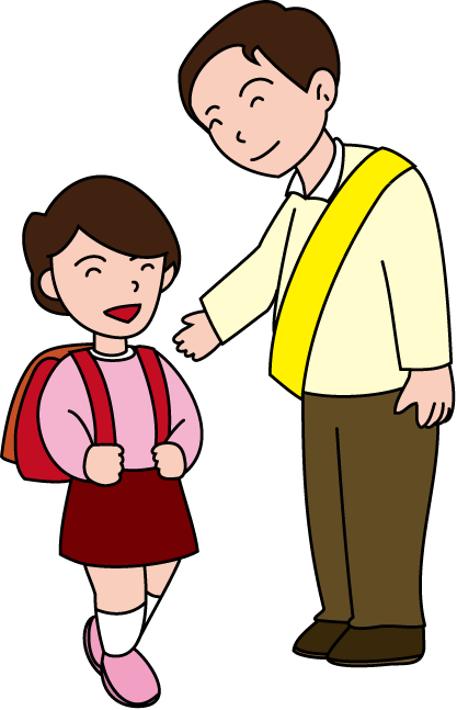 地域連携No10あいさつ運動イラスト