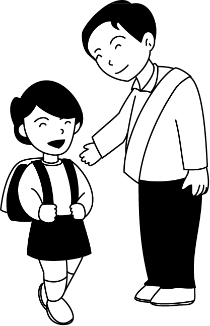 地域連携No10あいさつ運動イラスト