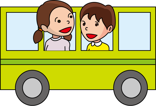 遠足No01バスイラスト