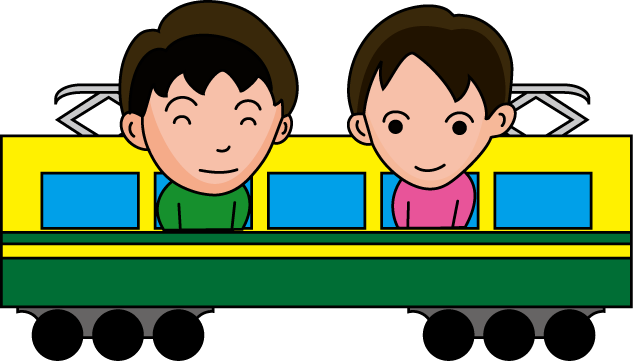 遠足No05電車イラスト
