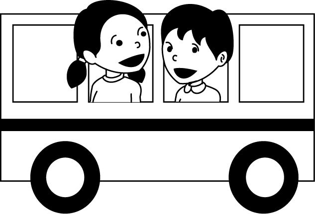 遠足No01バスイラスト