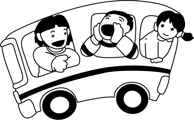 遠足No02バスイラスト
